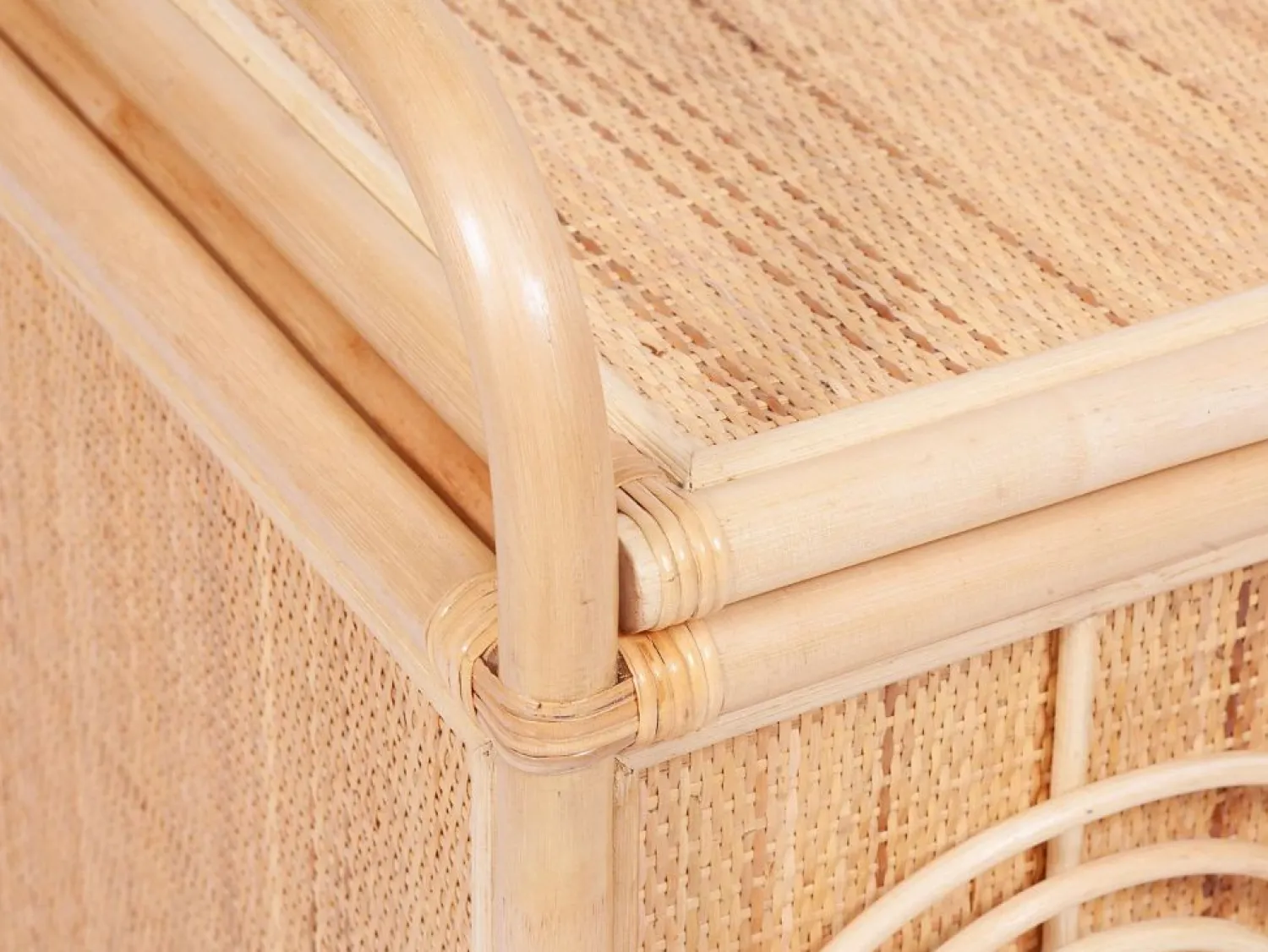 OZAIA Baúl de almacenamiento de mimbre trenzado, An.91 x P. 48 x Al. 58 cm, Natural, LUMORA