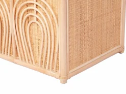OZAIA Baúl de almacenamiento de mimbre trenzado, An.91 x P. 48 x Al. 58 cm, Natural, LUMORA