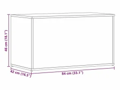 New Baúl de almacenamiento madera contrachapada 84x42x46 cm Baúl Y Arcón|Accesorios De Almacenaje