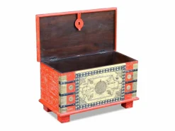 vidaxl Baúl de almacenamiento madera de mango 80x40x45 cm