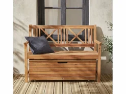 Online Sweeek Baúl de jardín de madera, 110l marrón Marru00f3n