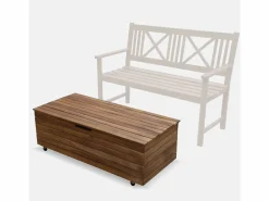 Online Sweeek Baúl de jardín de madera, 110l marrón Marru00f3n