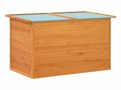 vidaxl Baúl de jardín de madera 126x72x72 cm
