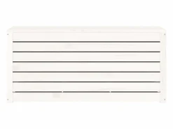 Online vidaxl Baúl de jardín madera maciza de pino 101x50,5x46,5 cm Blanco
