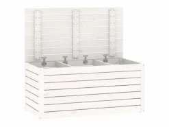 Online vidaxl Baúl de jardín madera maciza de pino 101x50,5x46,5 cm Blanco