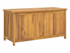 New Baúl de jardín madera maciza de teca 114x50x58 cm Baúl De Jardín