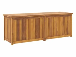 Hot vidaxl Baúl de jardín madera maciza de teca 150x50x55 cm Color natural claro