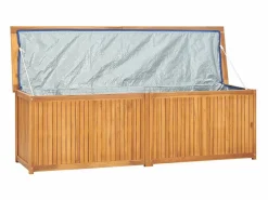 vidaxl Baúl de jardín madera maciza de teca 175x50x55 cm