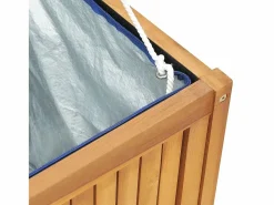 vidaxl Baúl de jardín madera maciza de teca 175x50x55 cm
