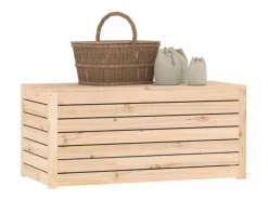 vidaxl Baúl de jardín madera maciza de pino 101x50,5x46,5 cm