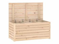 vidaxl Baúl de jardín madera maciza de pino 101x50,5x46,5 cm