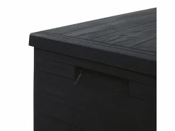Best Baúl de jardín TOOMAX WOODY'S 160L en resina reciclada con aspecto de madera antracita, anti-UV, con cerradura, Made in Italy Baúl De Jardín
