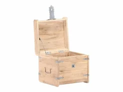 Online Baúl de madera maciza de acacia 40x40x40 cm Baúl Y Arcón