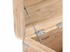 Online Baúl de madera maciza de acacia 40x40x40 cm Baúl Y Arcón