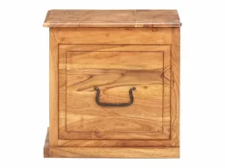 Sale vidaxl Baúl de madera maciza de acacia 40x40x40 cm Color natural claro