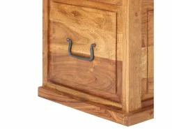 Sale vidaxl Baúl de madera maciza de acacia 40x40x40 cm Color natural claro