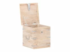 vidaxl Baúl de madera maciza de acacia 40x40x40 cm