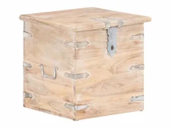 vidaxl Baúl de madera maciza de acacia 40x40x40 cm