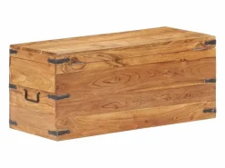 vidaxl Baúl de madera maciza de acacia 90x40x40 cm