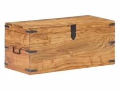 vidaxl Baúl de madera maciza de acacia 90x40x40 cm