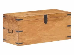 vidaxl Baúl de madera maciza de acacia 90x40x40 cm