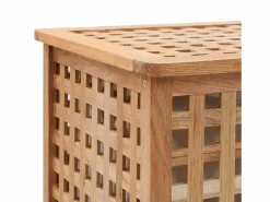 Baúl de ropa 39 x 39 x 65 cm Madera maciza de nogal