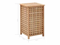 Baúl de ropa 39 x 39 x 65 cm Madera maciza de nogal