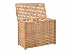 Hot Baúl de ropa 87,5x46x67 cm Madera maciza de nogal Marru00f3n