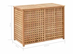 Hot Baúl de ropa 87,5x46x67 cm Madera maciza de nogal Marru00f3n