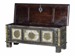 Online Giner y colomer Baúl en madera de mango y detalles en bronce Multicolor