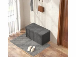 New Baúl Hivea tapizado acolchado plegable oscuro 38x76x38 cm Baúl Y Arcón