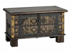 Outlet Baúl madera de mango marron oscuro Baúl Y Arcón|Accesorios De Almacenaje