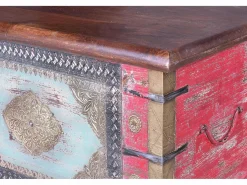Clearance Giner y colomer Baúl madera de mango rojo envejecido y cerezo Marru00f3n
