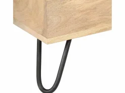 vidaxl Baúl madera maciza de mango 90x40x45 cm