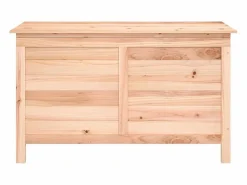 Clearance vidaxl Baúl para cojines de jardín madera maciza abeto 99x50x56,5 cm Color natural claro