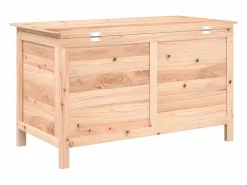 Clearance vidaxl Baúl para cojines de jardín madera maciza abeto 99x50x56,5 cm Color natural claro