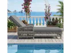 Discount ModernLuxe Balancín Ajustable en 4 Posiciones para Terraza en ratán Resistente a la Intemperie y a la Corrosión, Gris