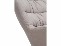 Balancín tapizado en , patas metal y patín madera de haya Sillón Balancín