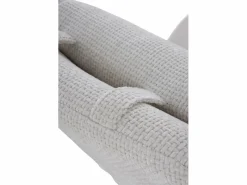 Sale Balancín tapizado en chenilla blanca Sillón Balancín|Sillón Escandinavo