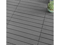 Best Baldosas de exterior – madera composite WPC, antideslizantes, set de 6 (1.08 m²) – Yoevu Terraza