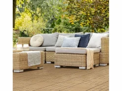 ECD Germany Baldosas de terraza 30x30 cm 1 m² baldosas de jardín WPC teca