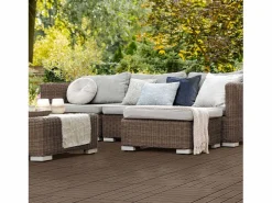 ECD Germany Baldosas de terraza 33xWPC, baldosas de balcón, 30x30cm, marrón oscuro, 3m²