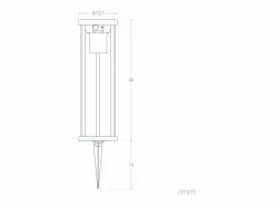 Baliza de Pie Exterior Solar LED 2W 40cm Aluminio con Sensor de Movimiento Eneko Energía Solar