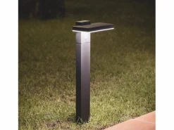 Ledkia Baliza de Pie Exterior Solar LED 4W 50cm Aluminio con Sensor de Movimiento Bran