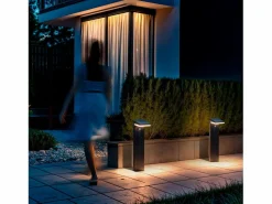 Hot Ledkia Baliza de Pie Exterior Solar LED 4W 50cm Aluminio con Sensor de Movimiento Edwan Negro