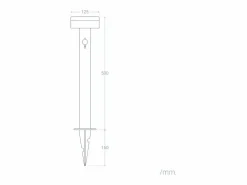Baliza de Pie Exterior Solar LED 1,5W 50cm Acero Inoxidable con Sensor de Movimiento Ashier Energía Solar