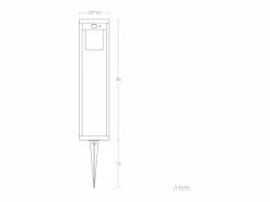 New Baliza de Pie Exterior Solar LED 2,5W 40cm Aluminio con Sensor de Movimiento Devah Energía Solar
