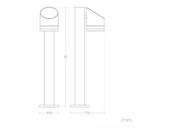 Sale Baliza de Pie Exterior Solar LED 50 cm Aluminio Eddan Energía Solar