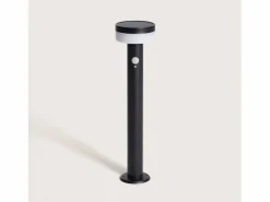 Sale Ledkia Baliza de Pie Exterior Solar LED 1,5W 50cm Acero Inoxidable con Sensor de Movimiento Ashier Negro