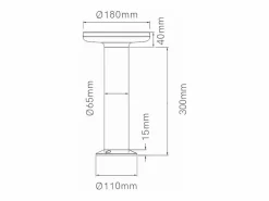 Clearance Baliza LED Mac Floor 3000K - 12W IP65 30cm de altura para exterior en aluminio - Downlight - Beneito & Faure Negro